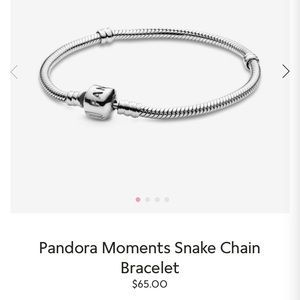 Pandora Moments Snake Chain Bracelet (7.1 in)
